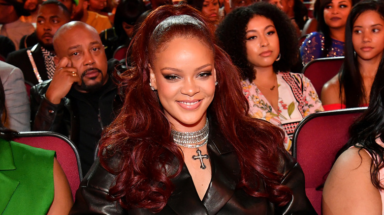 Rhianna with cherry cola red hair