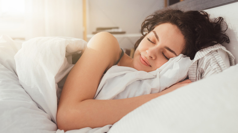 Woman sleeping peacefully