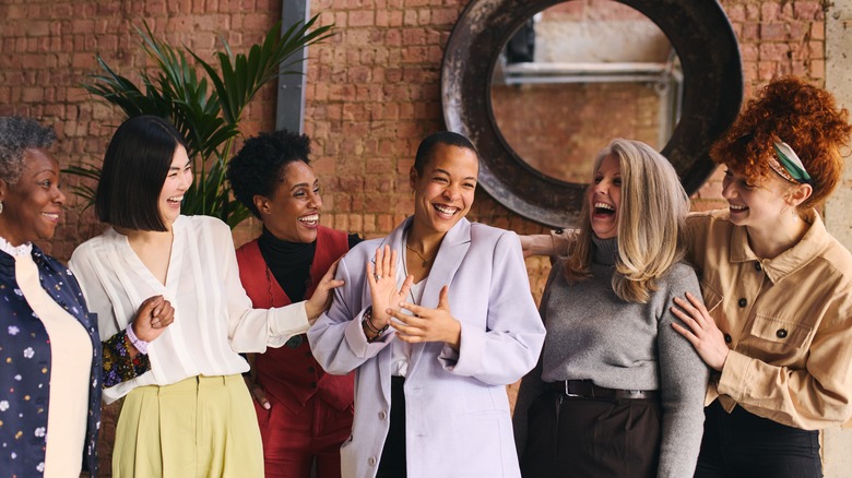 Women laughing together