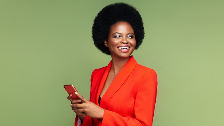 Confident businesswoman smiling 