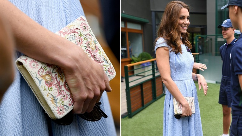 Kate Middleton with a vintage clutch