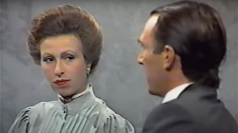 Princess Anne glaring during a 1983 interview 