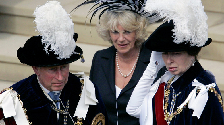 Princess Anne, Prince Charles, and Camilla at 2005 event