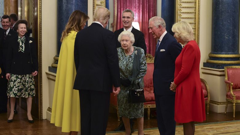 Queen Elizabeth with Trumps