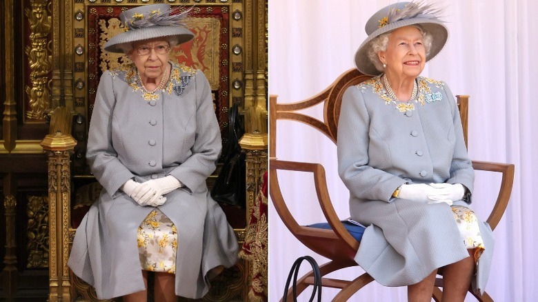 Queen Elizabeth II sitting