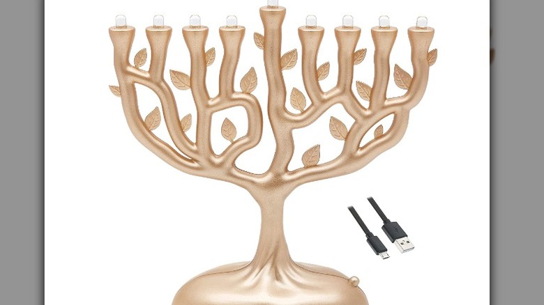 Tree of life electric menorah