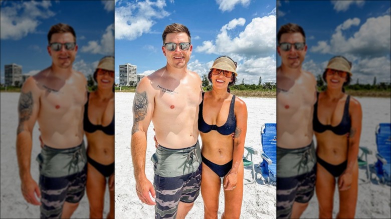 Chelsea and Cole on the beach