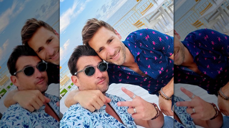 Wes Brown, Andrew Walker in printed shirts