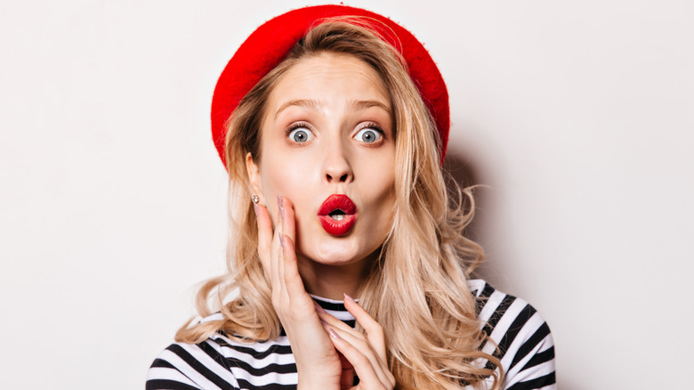 Woman in striped top