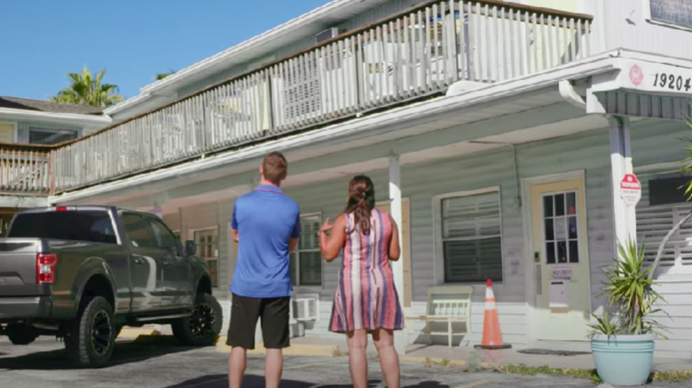 Brian and Mika Kleinschmidt evaluating the hotel before renovation