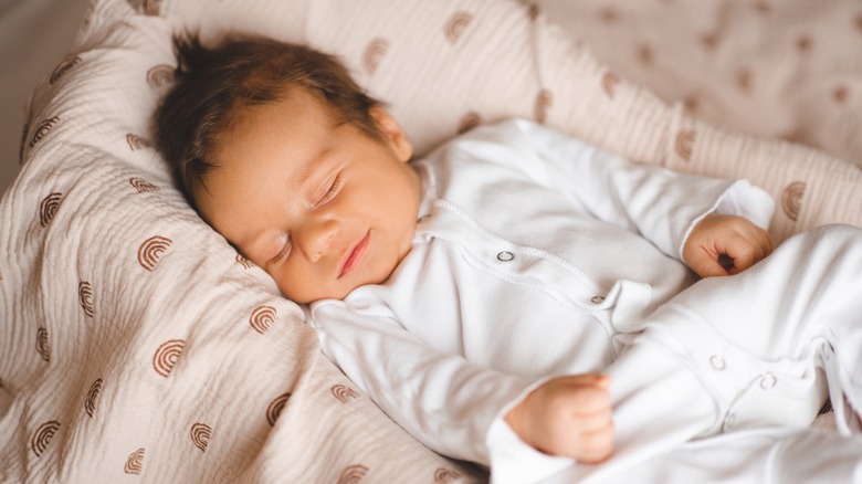 Sleeping newborn baby