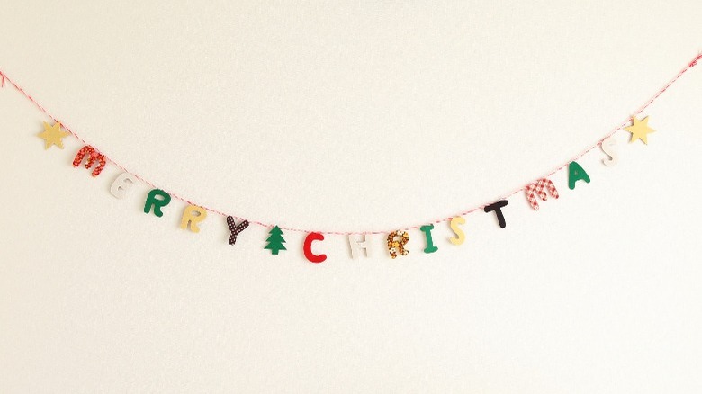 Merry Christmas letter banner