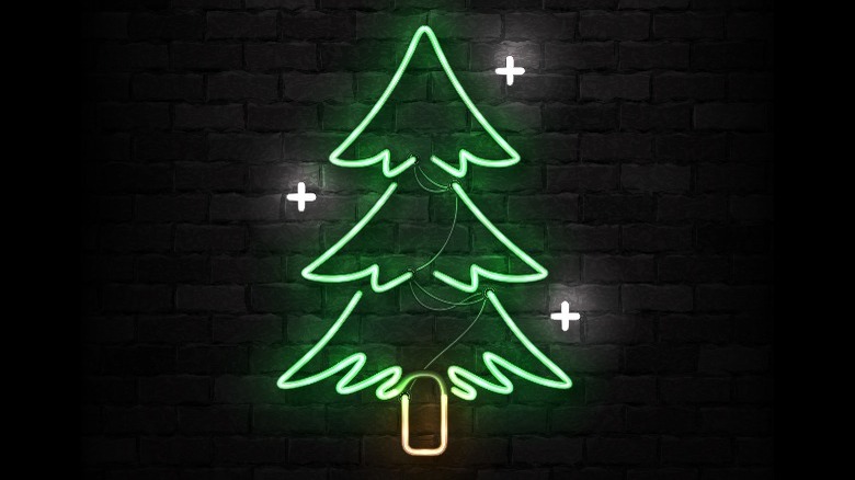 Christmas tree neon sign