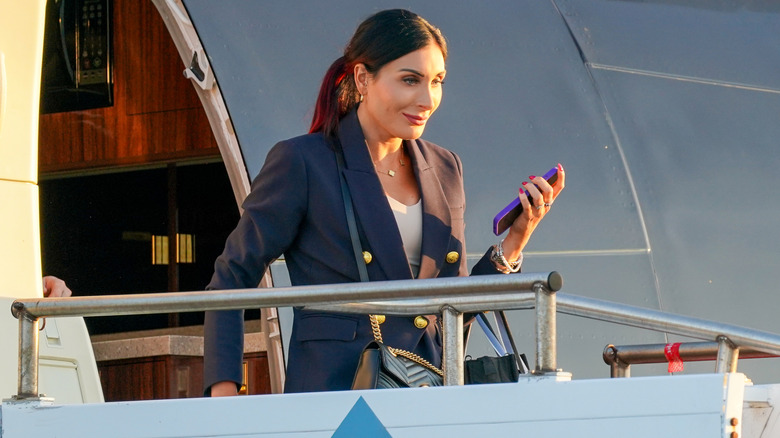 Laura Loomer leaving a plane