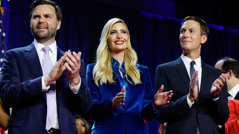 JD Vance, Ivanka Trump, Jared Kushner clapping