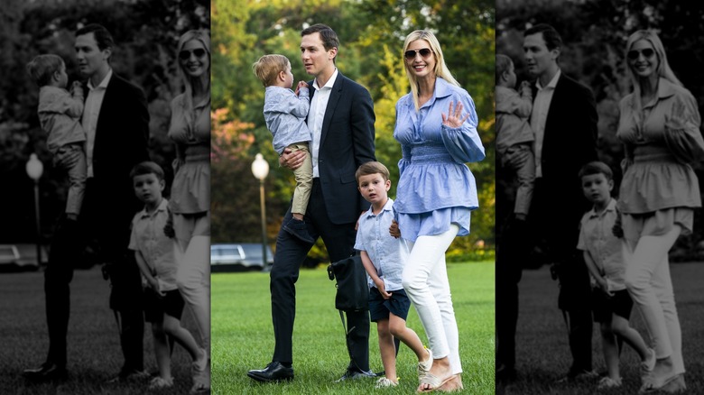 Ivanka Trump walking with her family