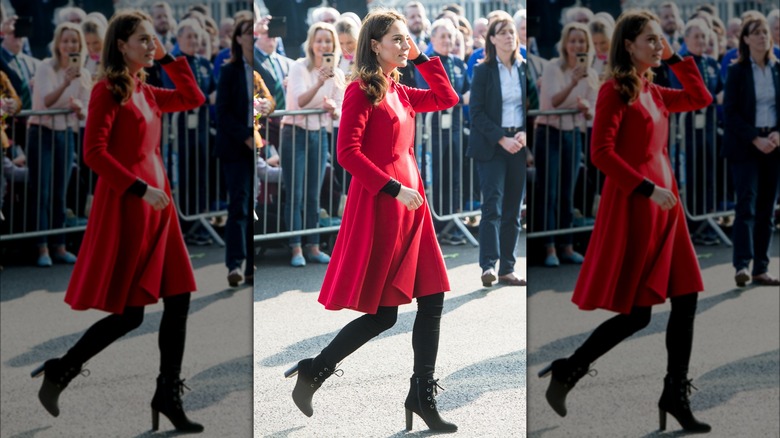 Kate Middleton pregnant in tights