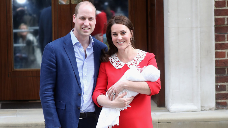 Prince William and Princess Catherine with baby