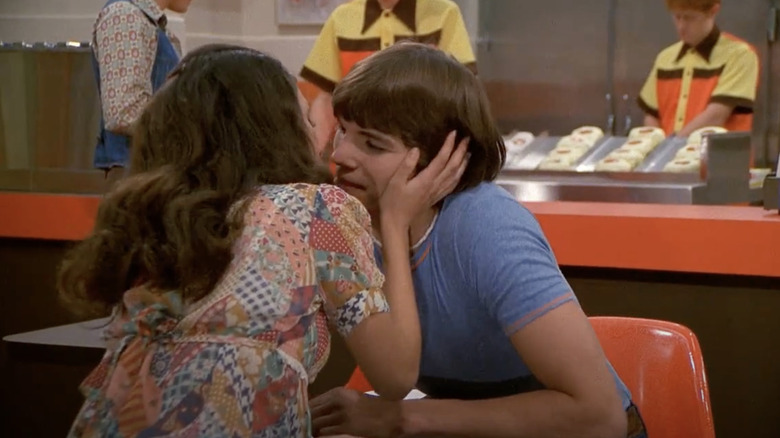 Mila Kunis and Ashton Kutcher kiss