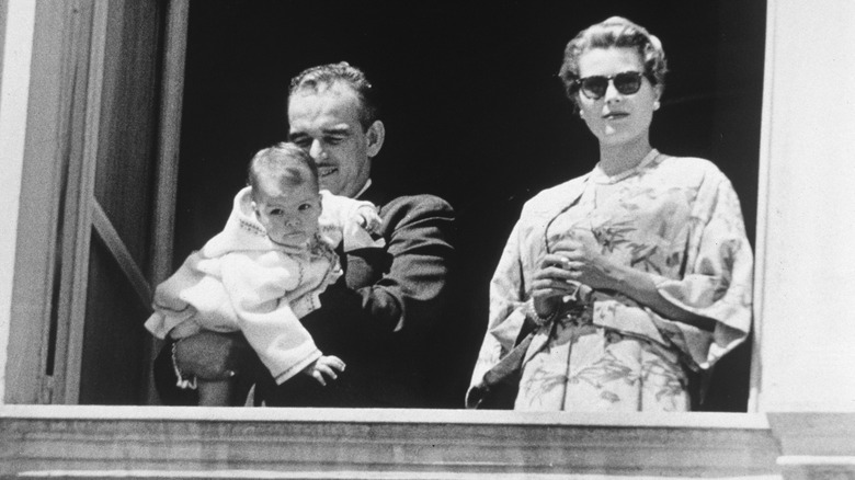 Prince Rainier & Grace Kelly with baby