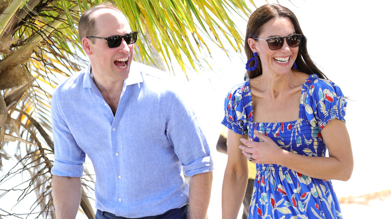 Prince William and Princess Catherine laughing 