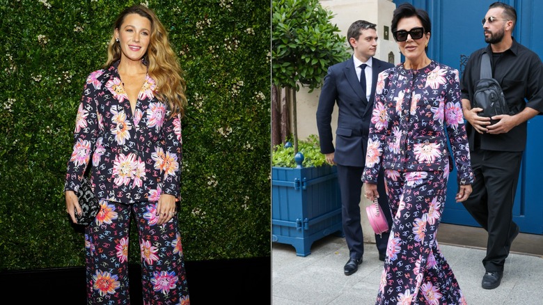 A photo of Blake Lively next to a photo of Kris Jenner