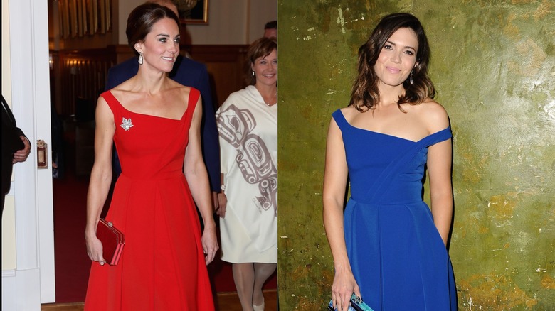 A photo of Catherine, Princess of Wales next to a photo of Mandy Moore