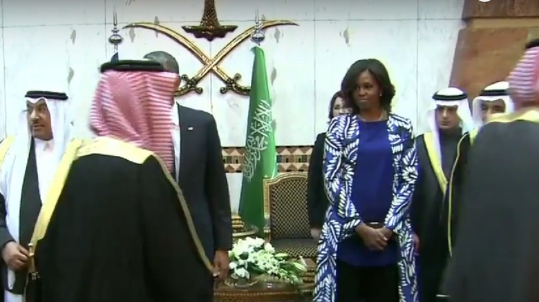 Michelle Obama visiting Saudi Arabia 