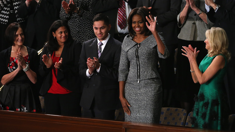 Michelle Obama waving