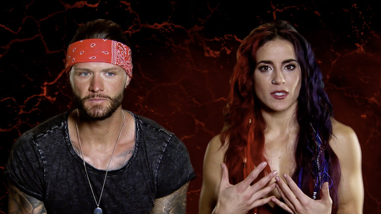 Cara Maria and Kyle Christie in confessional