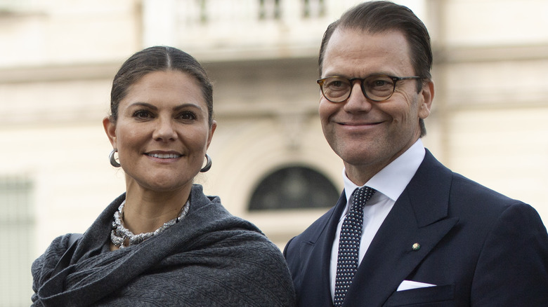 Princess Victoria and Prince Daniel smiling