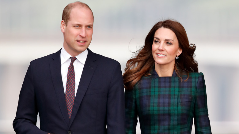 Prince William and Princess Catherine walking