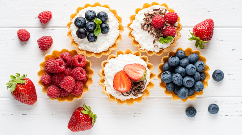 various fruit tartlets