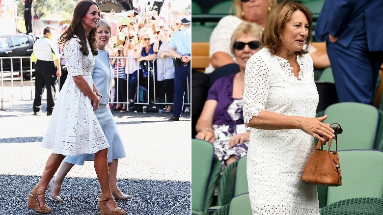 Kate and Carole in white 