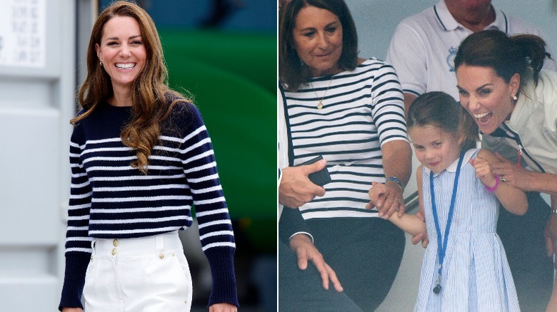 kate and carole in stripes 