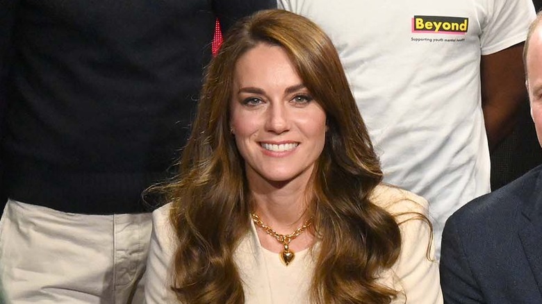 Kate Middleton wearing a necklace