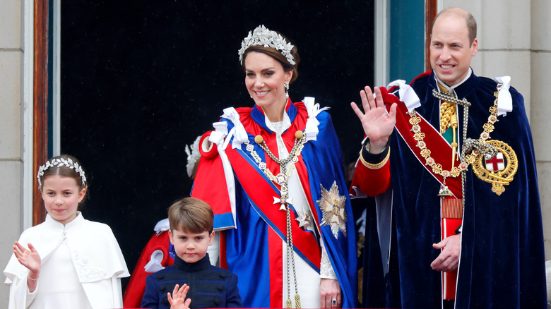 Princess Catherine and family at coronation