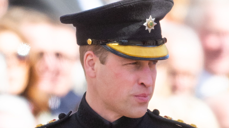 Prince William looking off in a distance