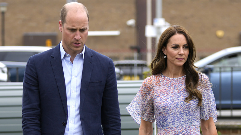 Prince William and Princess Catherine walking