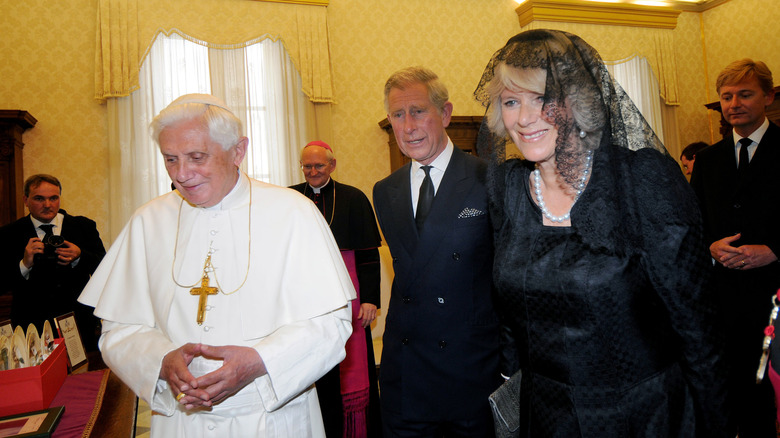 Queen Camilla with the Pope