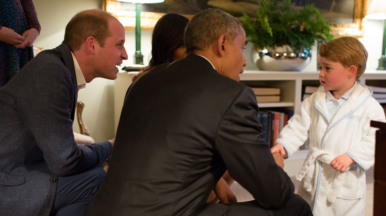 Prince George meeting Obama