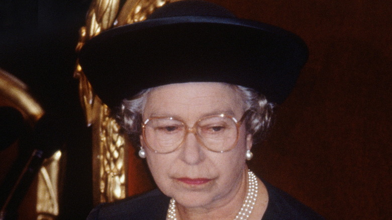 Queen Elizabeth II making annus horribilus speech