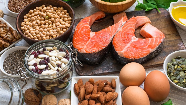 Fish, legumes, eggs, and nuts