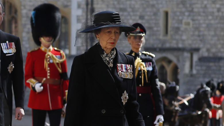 Princess Anne at Prince Philip's funeral