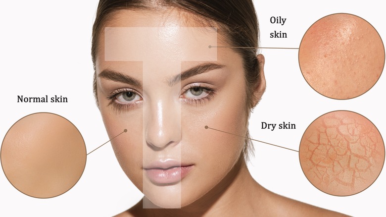 highlights skin types on face