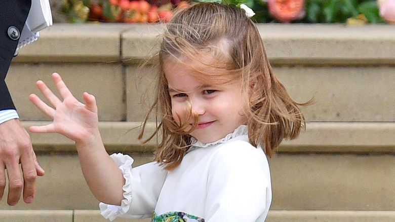 Princess Charlotte waving