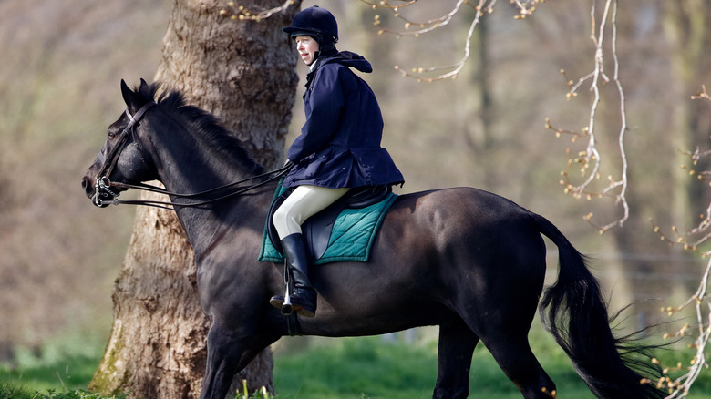 Princess Anne on horseback