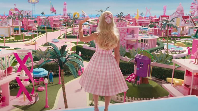 Margot Robbie in Barbieland in Barbie