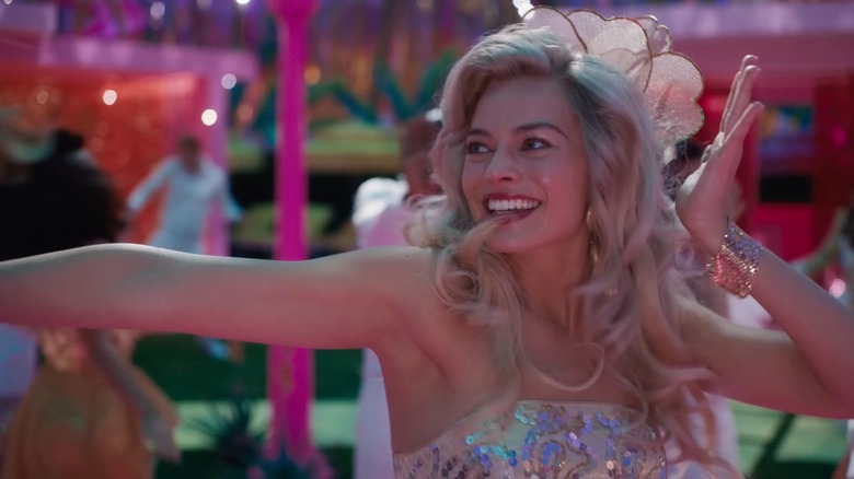 Margot Robbie dancing as Barbie