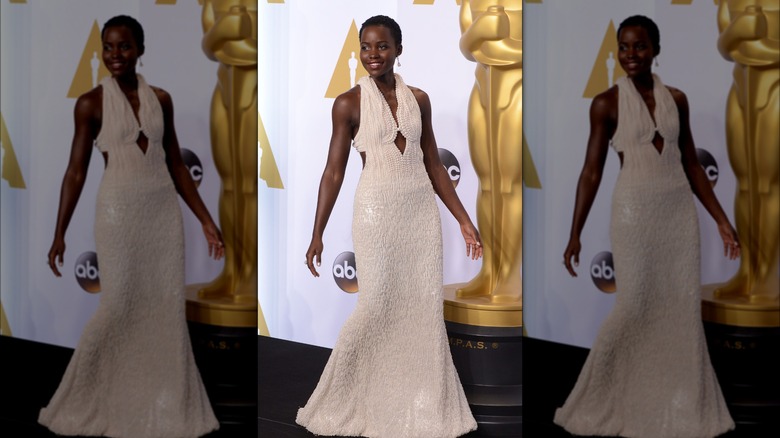 Lupita Nyong'o at the 2015 Oscars